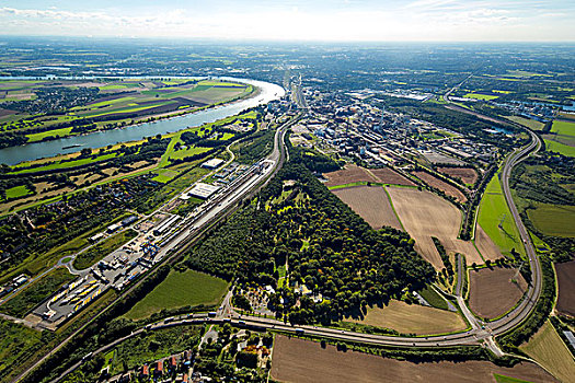 物流,莱茵河,集装箱码头,转移,车站,杜伊斯堡,地区,北莱茵威斯特伐利亚,德国,欧洲