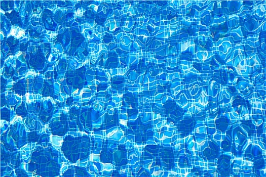 蓝色,砖瓦,游泳池,水,波纹,纹理