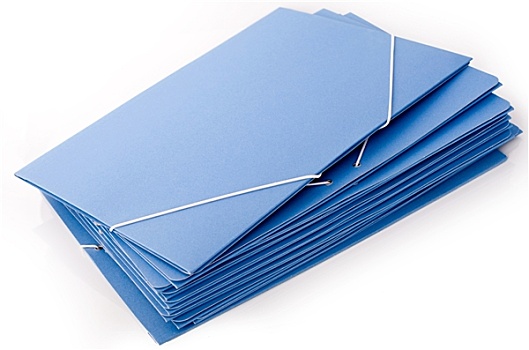 蓝色,文件夹,橡皮筋