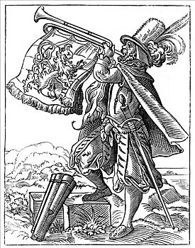 军事,吹号,16世纪,艺术家