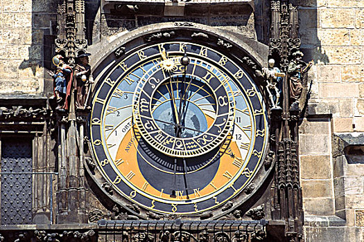 捷克共和国,布拉格,老市政厅,天文钟