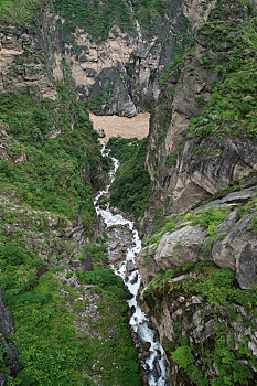 丽江虎跳峡风光