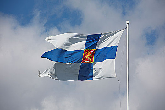 芬兰,赫尔辛基,芬兰堡,岛屿,旗帜,北欧,穿过,盾徽