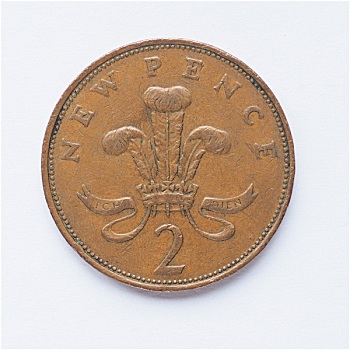 英国,2便士,硬币