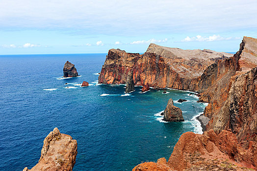 峭壁,火山,半岛,自然保护区,丰沙尔,马德拉岛,葡萄牙,欧洲