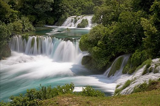瀑布,达尔马提亚,克罗地亚