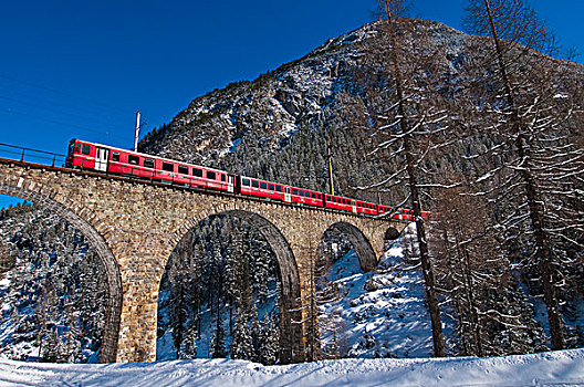 欧洲,瑞士,山峦,省,世界遗产,2008年,印象深刻,高架桥,无舵雪橇,小路