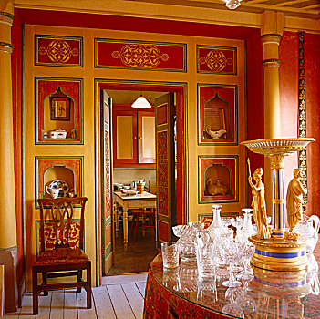 伦敦,餐厅,木质,手绘,鲜明,橙色,相似,宫殿