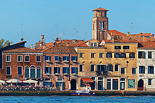 城市天际线,威尼斯,水岸,意大利