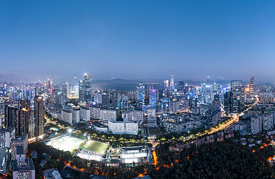 深圳南山粤海街道全景航拍