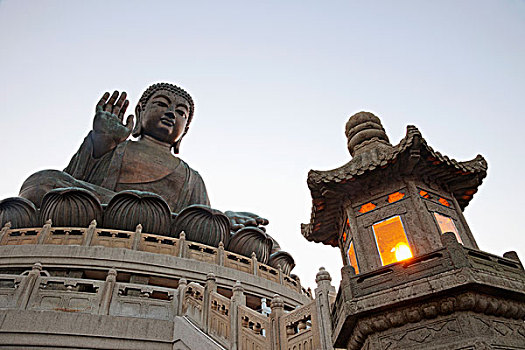 中国,香港,大屿山,寺院,大佛,雕塑