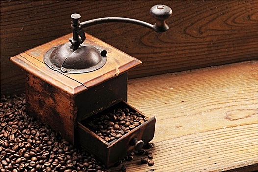 煮咖啡,咖啡豆,地面,咖啡研磨机