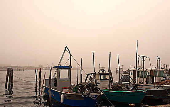 渔船,渔港,三角洲,费拉拉,艾米利亚罗马涅,意大利,欧洲
