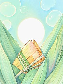 端午節(jié)粽子手繪插畫