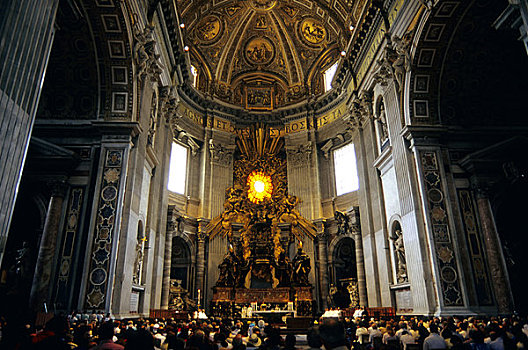 意大利,罗马,梵蒂冈,广场,圣彼得大教堂,室内,椅子