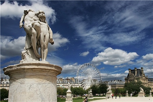 雕塑,著名,杜乐丽花园,靠近,卢浮宫