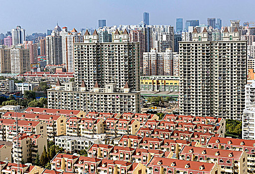 中国,上海,地区,塔,小,住宅,建筑