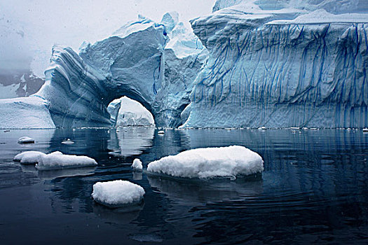 冰山,拱形,浮冰,南极