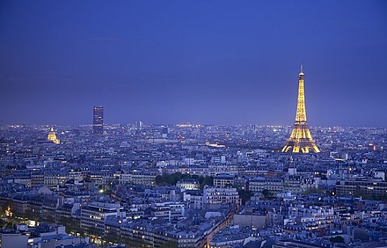 埃菲尔铁塔,天际线,巴黎,法国