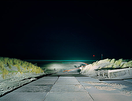 阿默兰岛,风景,夜晚