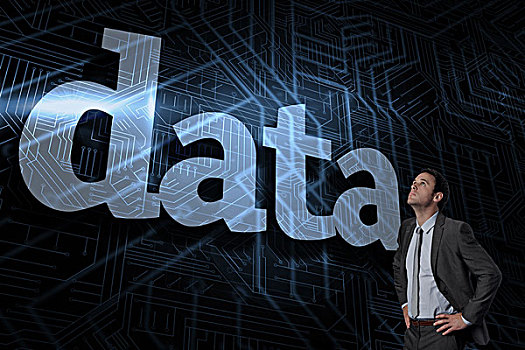 数据,未来,黑色,蓝色背景