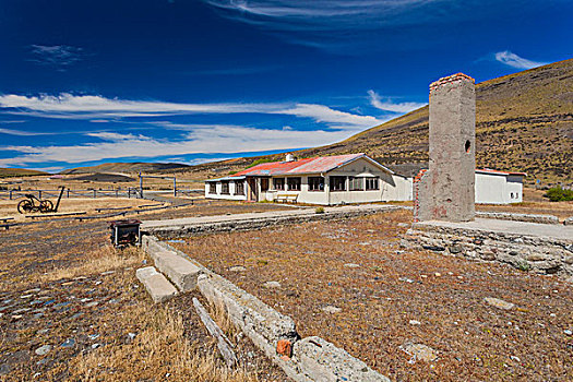 智利,麦哲伦省,区域,托雷德裴恩国家公园,老,大牧场,牧场,建筑