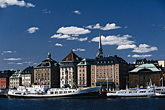 瑞典,斯德哥尔摩,格姆拉斯坦,城市,港口,大幅,尺寸