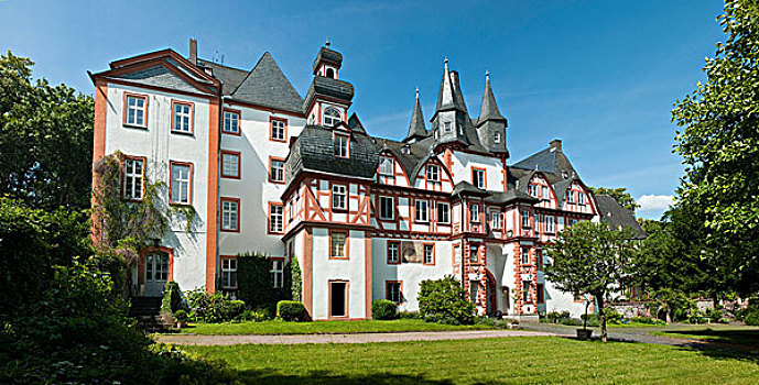 城堡,联系,黑森州,德国,欧洲