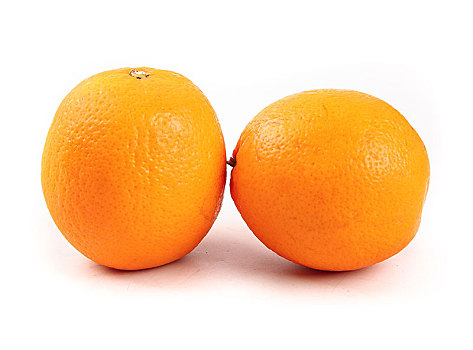 白底上放着橙子