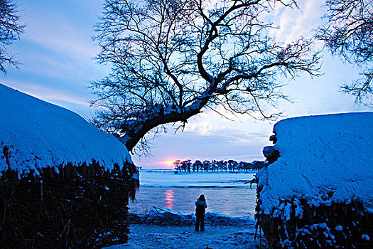 雾凇岛,冰雪,自然风光,吉林,龙潭区