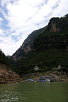 重庆巫山大宁河小三峡之一滴翠峡马渡河口