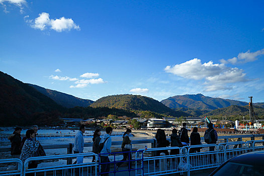 日本京都岚山渡月桥