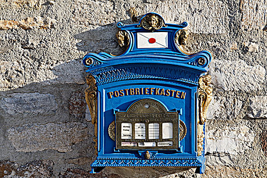 历史,蓝色,邮箱,仿制,1896年,德国,欧洲