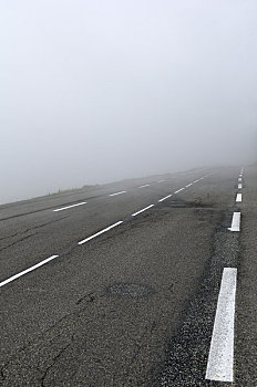 雾状,道路,法国