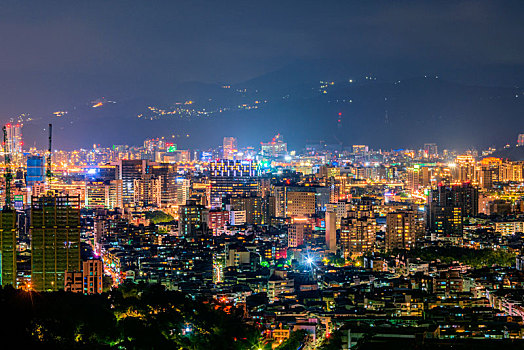 中国台湾,台北,城市夜景