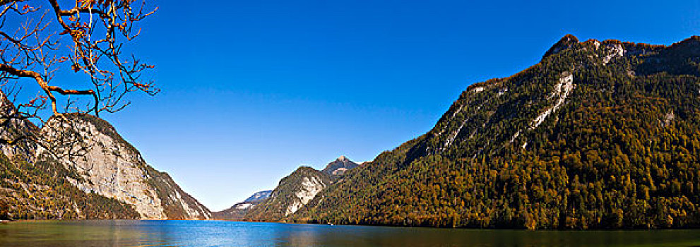 湖,国王湖,贝希特斯加登地区,巴伐利亚,德国