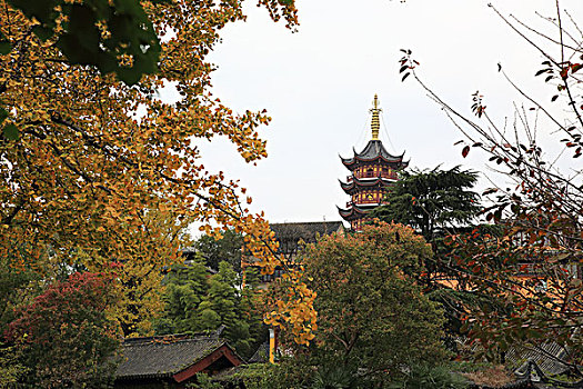 南京鸡鸣寺景色