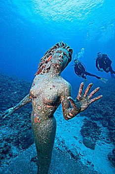 潜水,雕塑