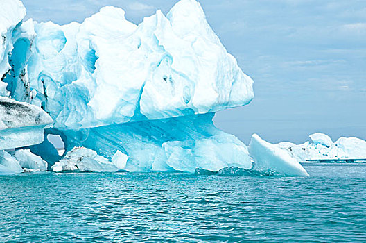 冰山,杰古沙龙湖,结冰,泻湖,瓦特纳冰川,冰河,冰岛,欧洲