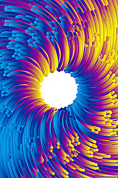 炫彩发光螺旋状抽象背景