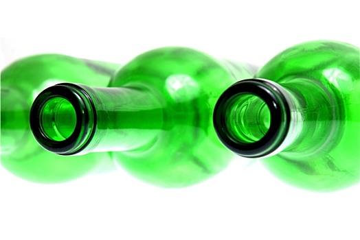 特写,空,绿色,玻璃杯,葡萄酒瓶