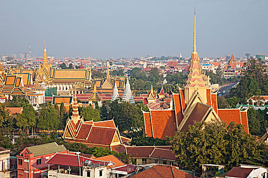 柬埔寨,金边,城市天际线