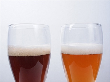 两个,玻璃杯,德国,啤酒