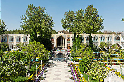 古老,花园,酒店,伊斯法罕,伊朗,亚洲