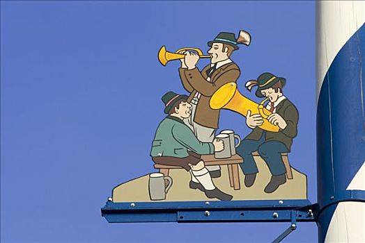 铜管乐队,啤酒,特写,五月花柱,维克托阿灵广场集市,慕尼黑