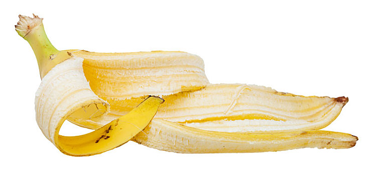 侧面视角,黄色,香蕉皮,隔绝