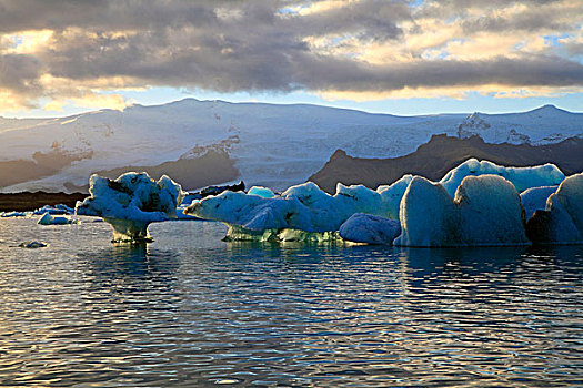 冰山,冰河,湖,国家公园,冰岛,欧洲