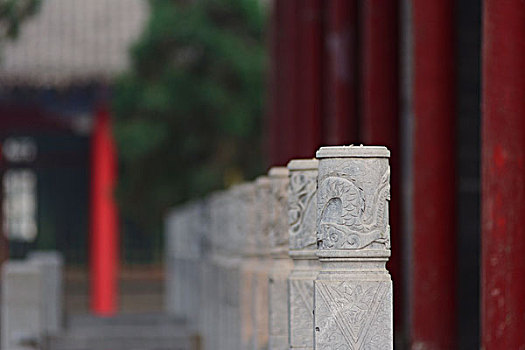 洛阳博物馆门口的柱子图片