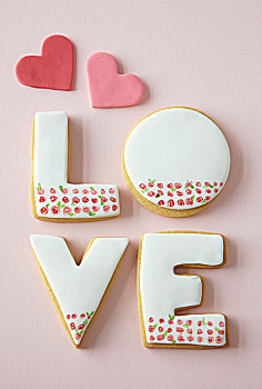 爱情,饼干,情人节