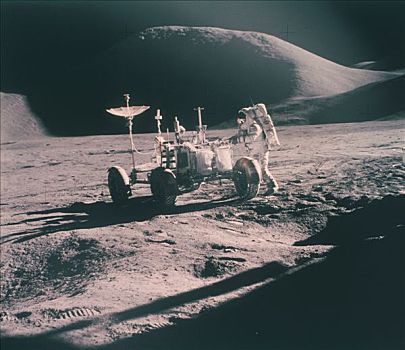 阿波罗15号,宇航员,月球车,八月,艺术家,未知